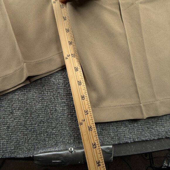 NWT HAGGAR Beige Pants 42x32 Cool 18 Khaki Slacks Polyester Comfort Waist Men - Picture 6 of 15